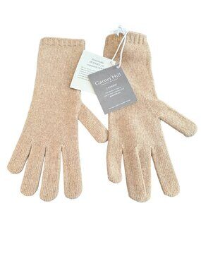 Cashmere Gloves Garnet Hill Tan Luxury Brand New With Tags Size Small